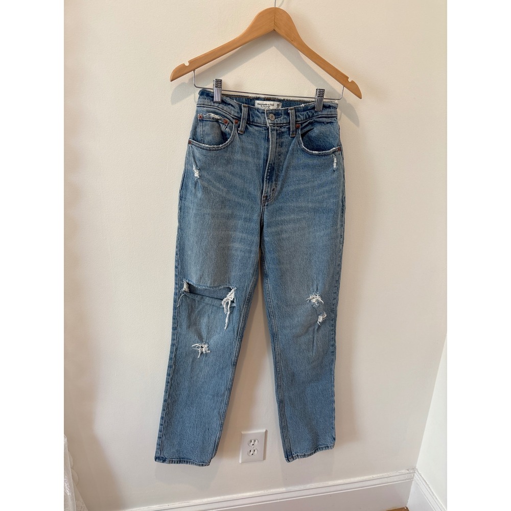Abercrombie Fitch Curve Love The 90s Straight Ultra High Rise Jeans Size 26